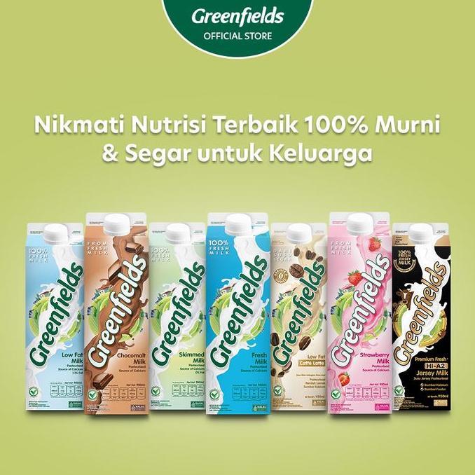 Maxmilt- [Instant Only] Susu Segar Greenfields - Fresh Milk Skimmed 950Ml