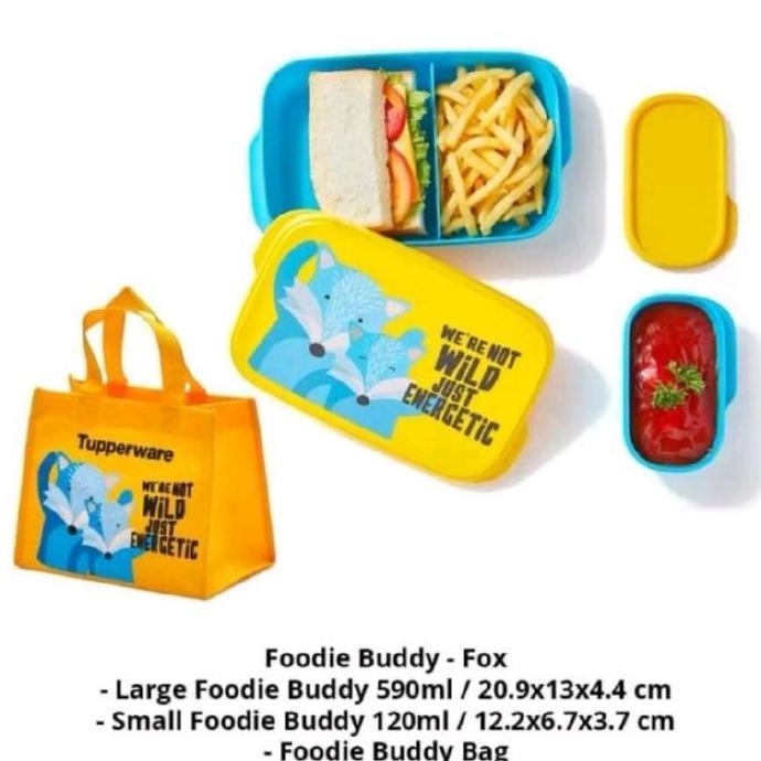 Foodie buddy  set tupperware paket bekal anak murah tupperware