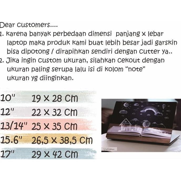 Stiker Laptop 11, 12, 13, 14 inci | Garskin Laptop | hp