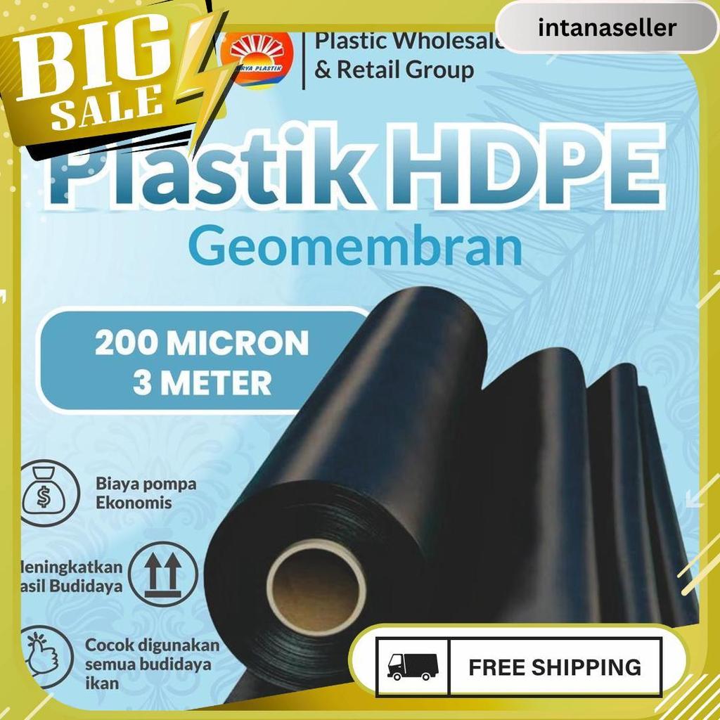Geomembran Hdpe Tebal 200 Micron Lebar 3 Meter Termurah