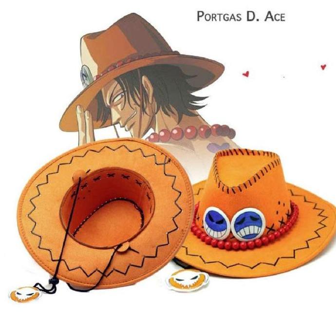 NAUMI One Piece Topi / One Piece Cosplay / Topi Jerami Luffy / Ace