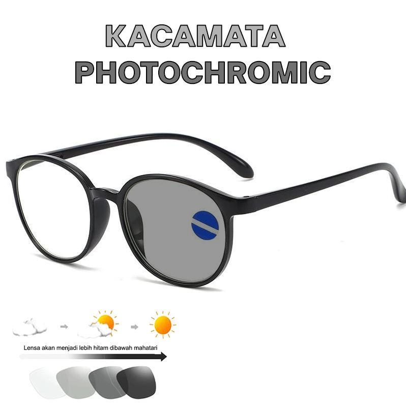 Kacamata Fotokromik Fashion Pria Wanita Tr90 Fleksibel Lensa Photochromic Anti Radiasi Kacamata Pria