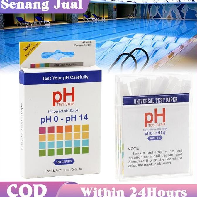 NAUMI 100 Pcs Kertas Lakmus PH Air / Kertas Indikator Universal PH Indikator / Kertas PH Meter