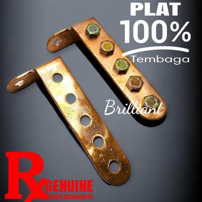 Plat L Tembaga Asli - Plat untuk Kabel Grounding Accu