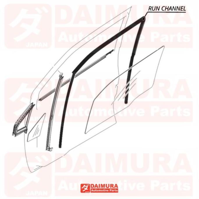Karet Run Channel Chanel Kaca Pintu Mobil Jimny Katana Karet Rel Kaca Pintu Mobil Jimny Katana Karet