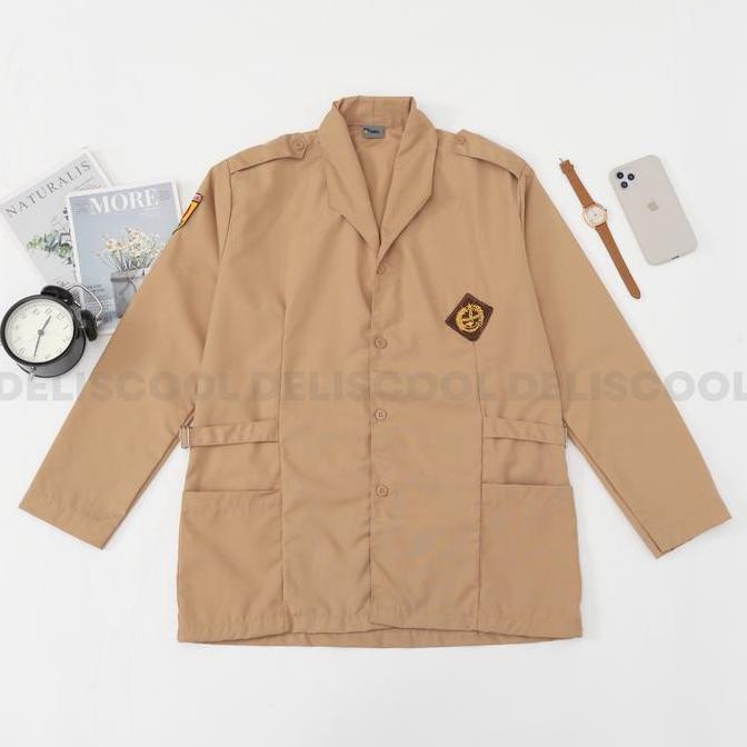 Deliscool Baju Pramuka Pembina Perempuan lengan panjang Baju Seragam Pramuka Smp Sma Smk Perempuan