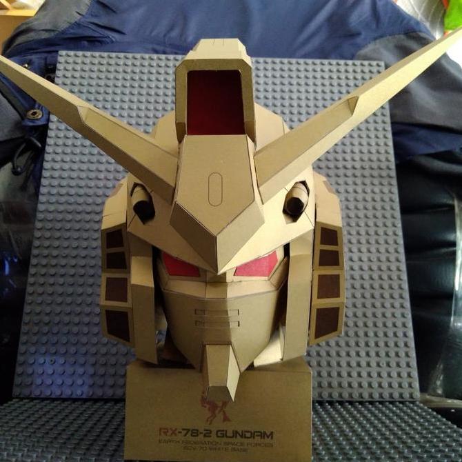 Papercraft Gundam RX-78-2 Head Big Bust (DIY=Kertas)