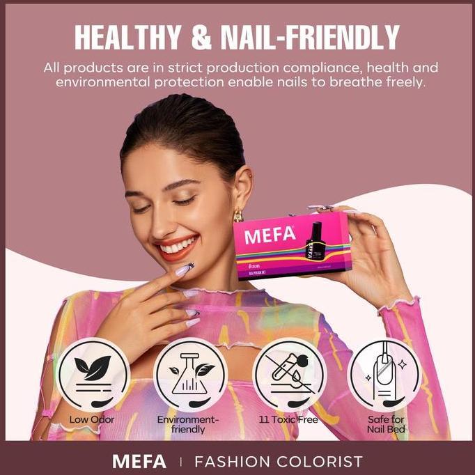 Neiru- 12 Set Neon Party SeriesMefa Set Kutek Gel 12 Warna Burgundy Merah, Emas Champagne, Nude Cokl