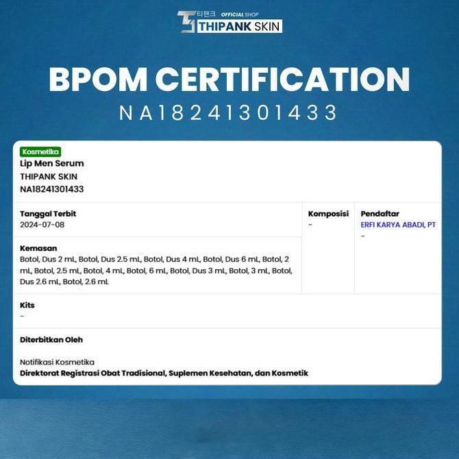 Utsukushi- Thipank Lip Serum Pria With Extrack Peppermint Lip Serum Cowok Terbaik Lip Serum Bibir Hi