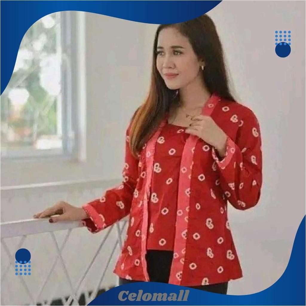 Batik Kebaya Kutubaru Jumputan Wanita Size Jumbo Solo GBM Termurah