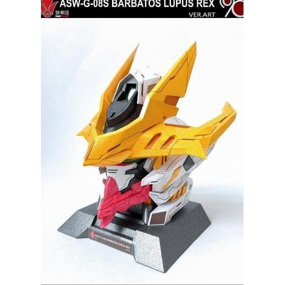Papercraft Gundam Barbatos Lupus Rex Head (DIY=Kertas)