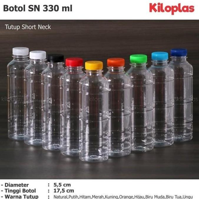 Botol Plastik 330 ml Almond / Botol Plastik 330 ml - Short Neck