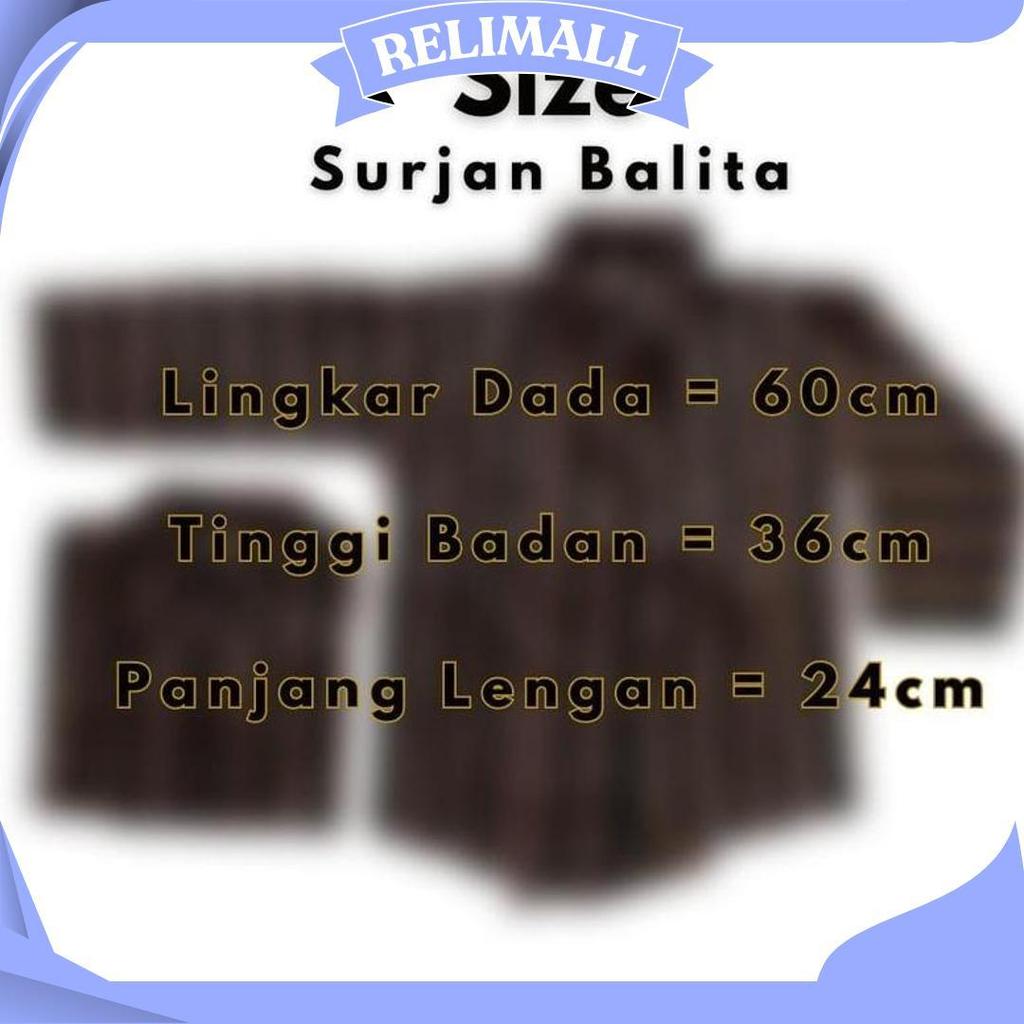 Baju Surjan Kutubaru Kebaya Lurik Balita Coklat Hitam GBM Promo