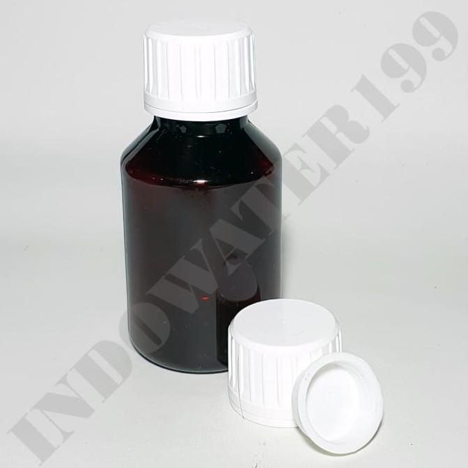 BOTOL PLASTIK PS 100 ML WARNA AMBER