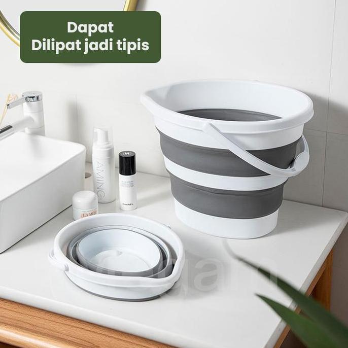 HARGA PABRIK - Megam Ember Lipat Portable 5L 10L Ember Kamar Mandi Keranjang Lipat Baju Laundry Embe