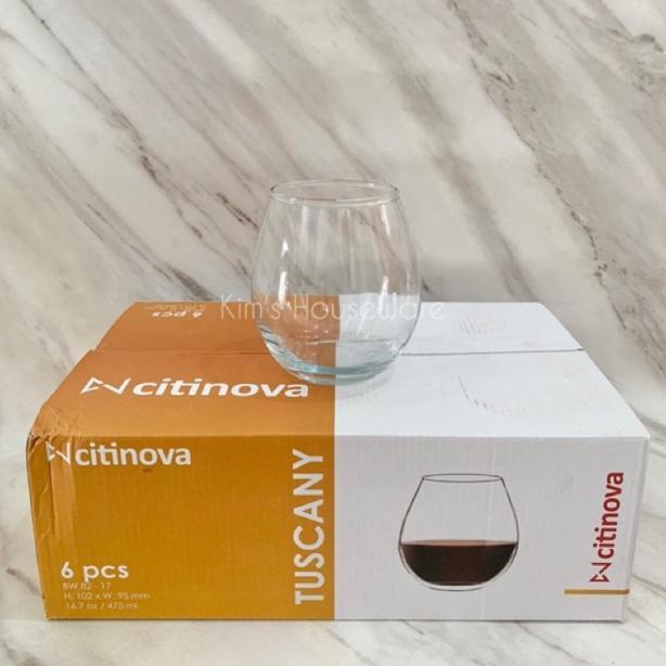 Citinova Gelas Wine Tuscany Isi 6Pcs | Gelas Set Isi 6 Gelas Kaca Viral