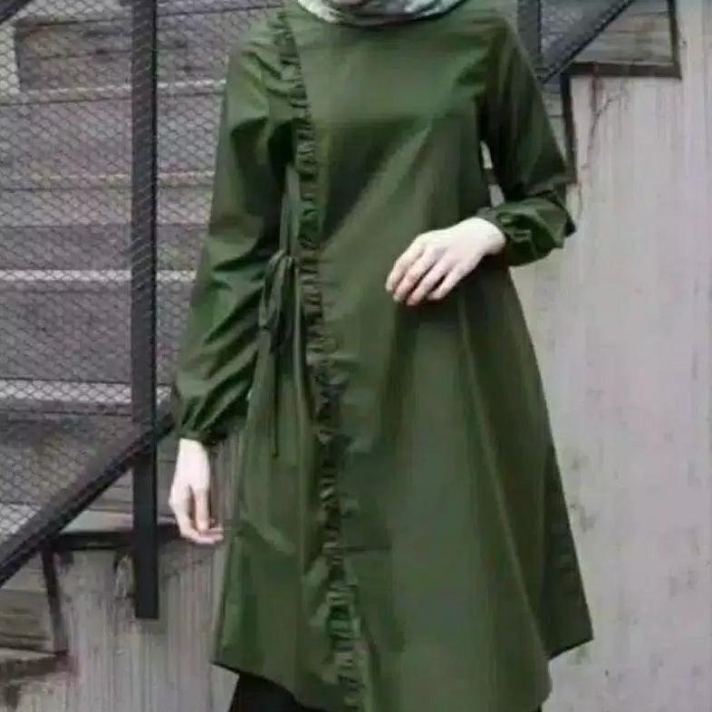 ORIGINAL TUNIK REMPEL - TUNIC TUNIK POLOS - BAJU ATASAN WANITA KEKINIAN - BAJU REMAJA MUSLIM