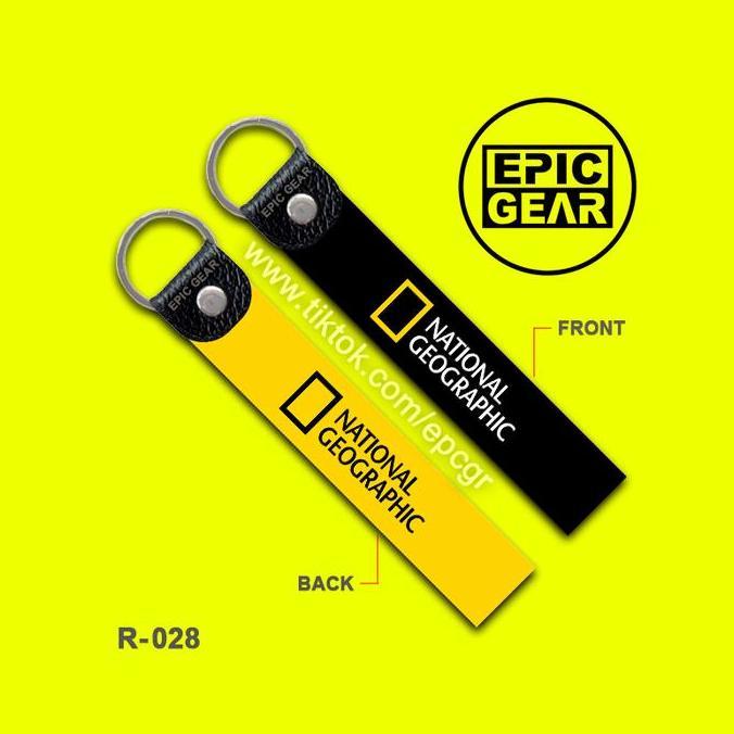 Sfp- High Quality Gantungan Kunci Logo National Geographic Premium Keychain Nat Geo Natgeo Key Chain