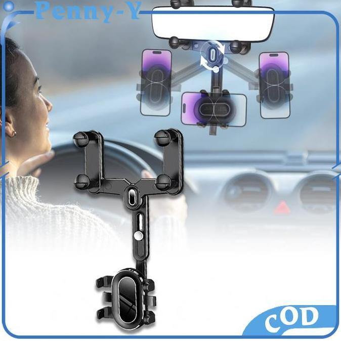 SAND Handphone Holder Mobil Stand Holder Hp Di Mobil Kaca Car Holder Jepit Hp Mobil Fleksibel Jepit 