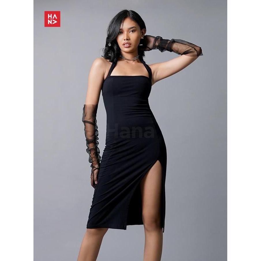 Kleid- Hana Fashion - Kayla Midi Dress/ Dress Bodycon Wanita/Gaun Simple/Mini Dress/Dress Casual/Dre