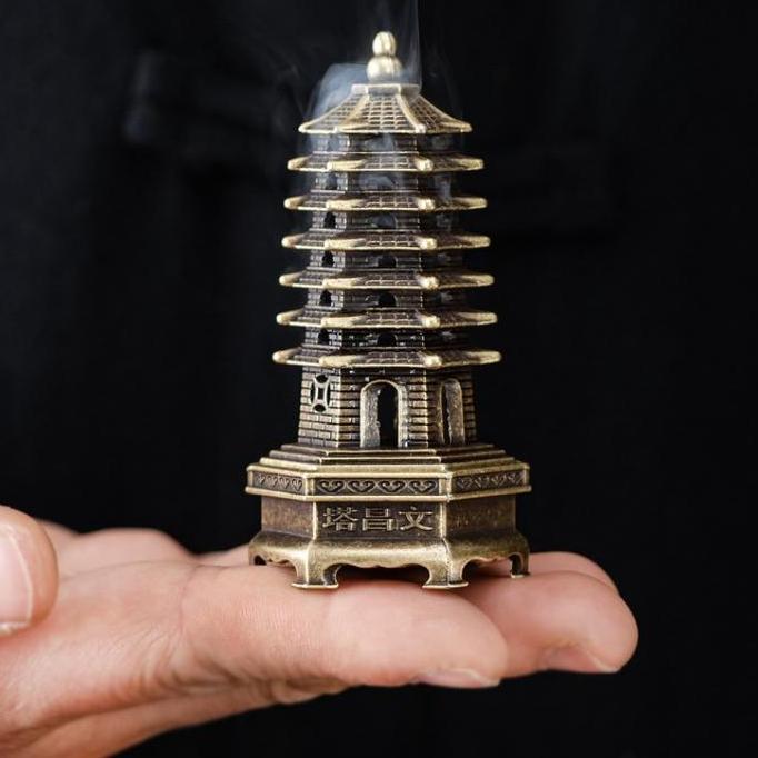 SAND Tempat Dupa Aesthetic Bentuk Menara Kuno Tempat Arang Dupa Tempat Dupa Mini Tempat Bakar Dupa A