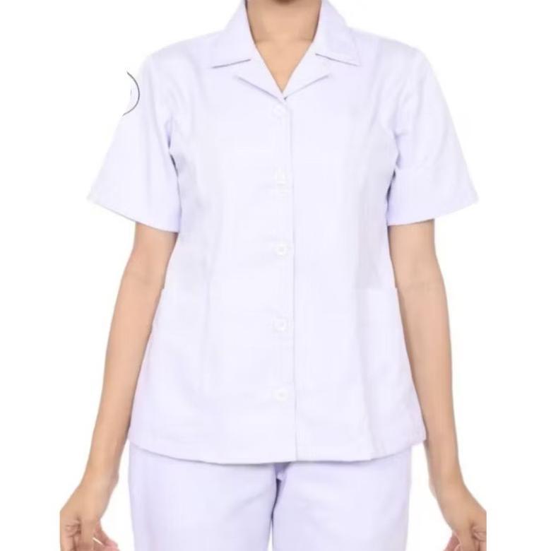 Termurah Baju Perawat Putih Lengan Pendek