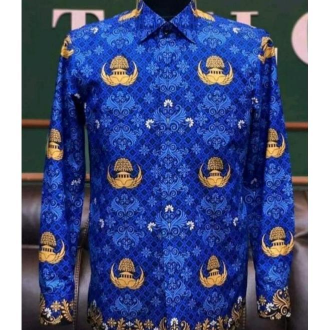 Hot Sale Kemeja Batik Korpri Pria Motif Terbaru Dengan Lapisan Full Puring Yg Bikin Nyaman Dipakai