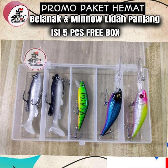 Sale Minnow Lidah Panjang Sepaket Minnow Sinking Belanak