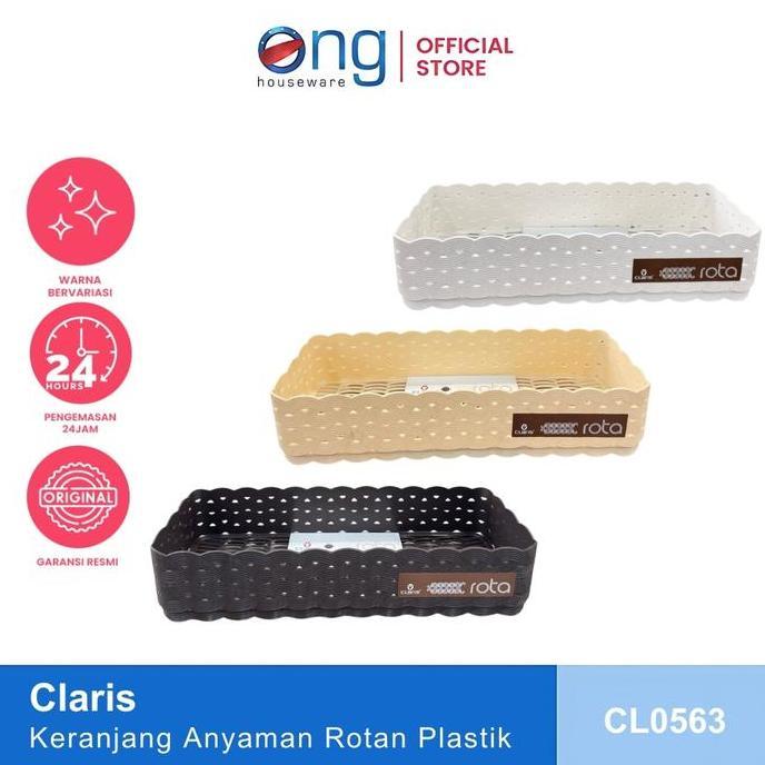 Speichern- Ong Houseware - Keranjang Anyaman Rotan Plastik Travessa Long Tray Rota Claris Cl0563