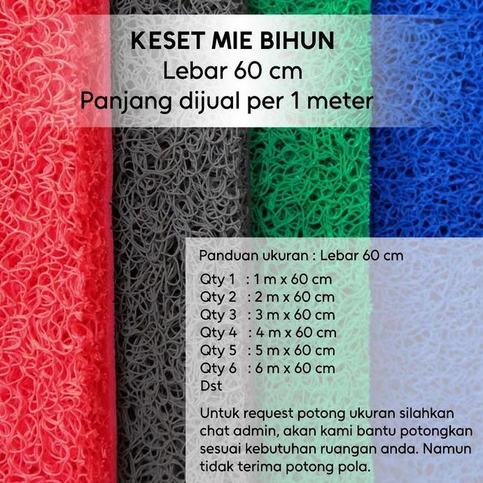 Flmy- [Martha Karpet] Karpet Pvc Bihun Mie Lebar 60 Cm (Dijual Meteran)