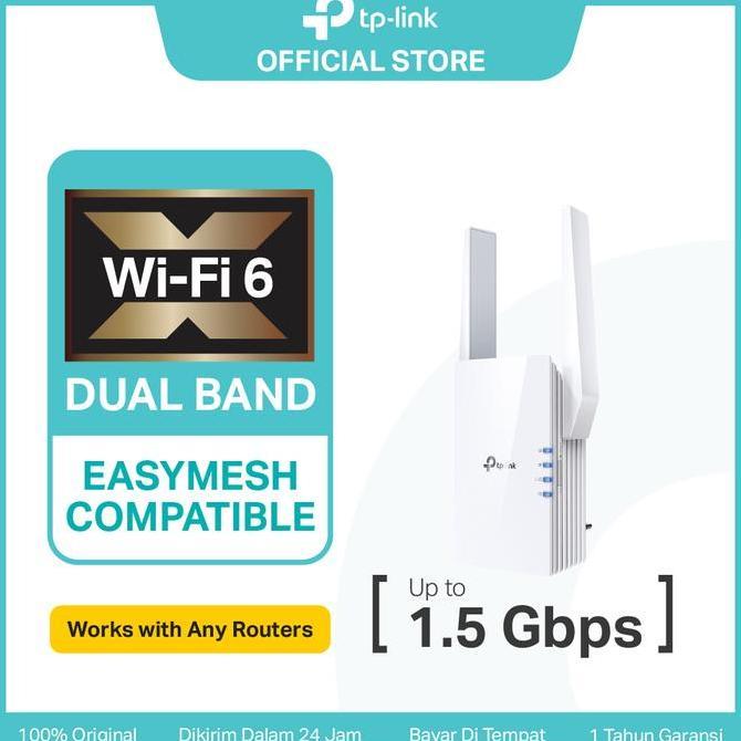 Promo Tp-Link Re505X Mesh Wifi 6 Range Extender Dual Band Wifi Extender Tp-Link Onemesh Smart