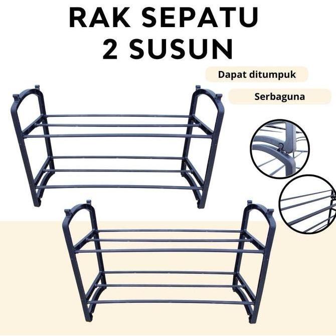 RAK SEPATU 2 SUSUN/4 SUSUN PIPA MINIMALIS/RAK SEPATU SANDAL SERBAGUNA