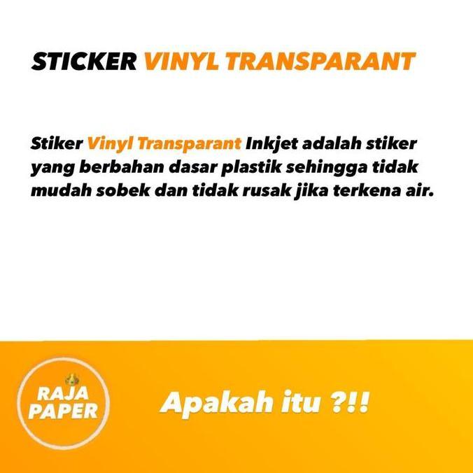 Kertas Sticker Vinyl Transparant Ukuran A3+ 30 Lembar By CAMEL ( 329 Mm x 483 Mm ) / ( 32.9 Cm x 48.
