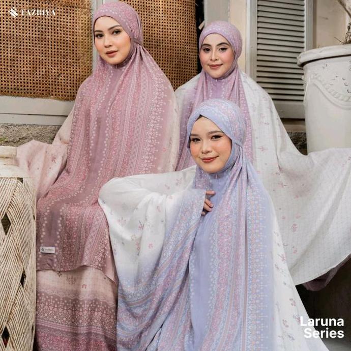 MUKENA TAZBIYA LARUNA SERIES | MUKENA RAYON DEWASA 2IN SET SAJADAH | MUKENA SAJADAH