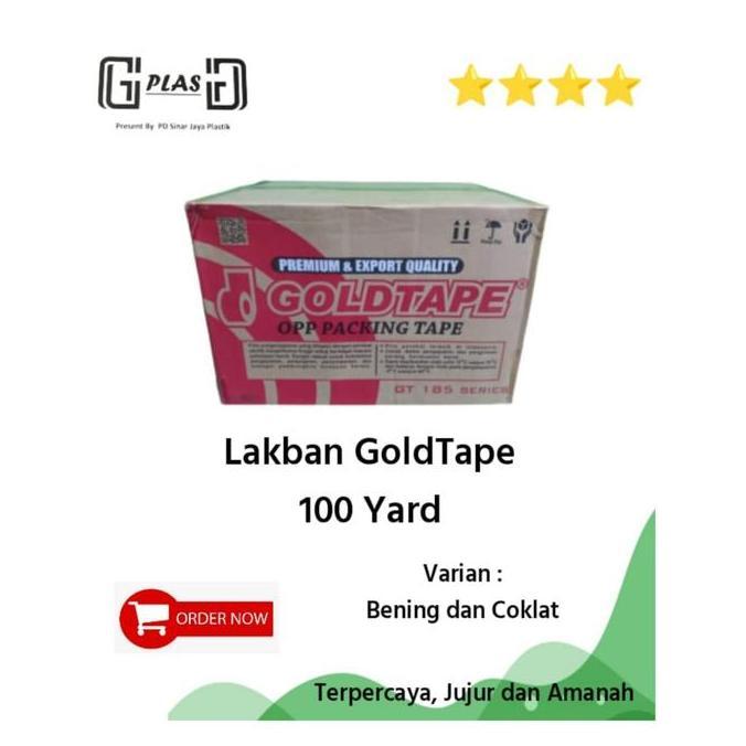Lakban GoldTape 100yard Bening/Coklat