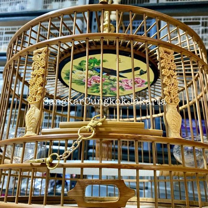 Plafon Sangkar Cungkok Bulat Bahan Kain