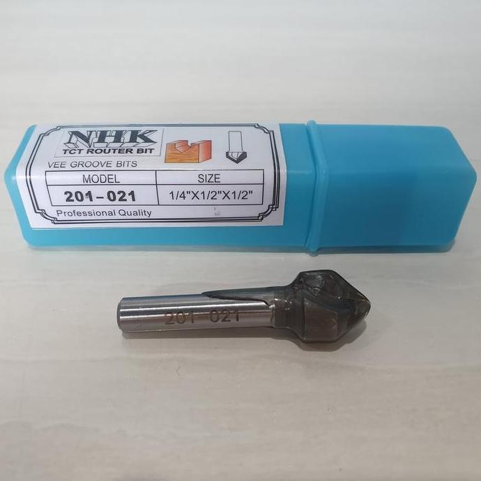 Mata Profil Kayu Router Bits 201-021 (12 mm) V VEE GROOVE 90 Derajat