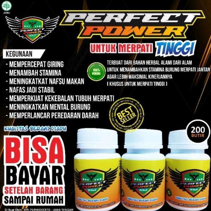 JAMU MERPATI PERFECT POWER ISI 200 BUTIR  JAMU MERPATI TINGGIAN