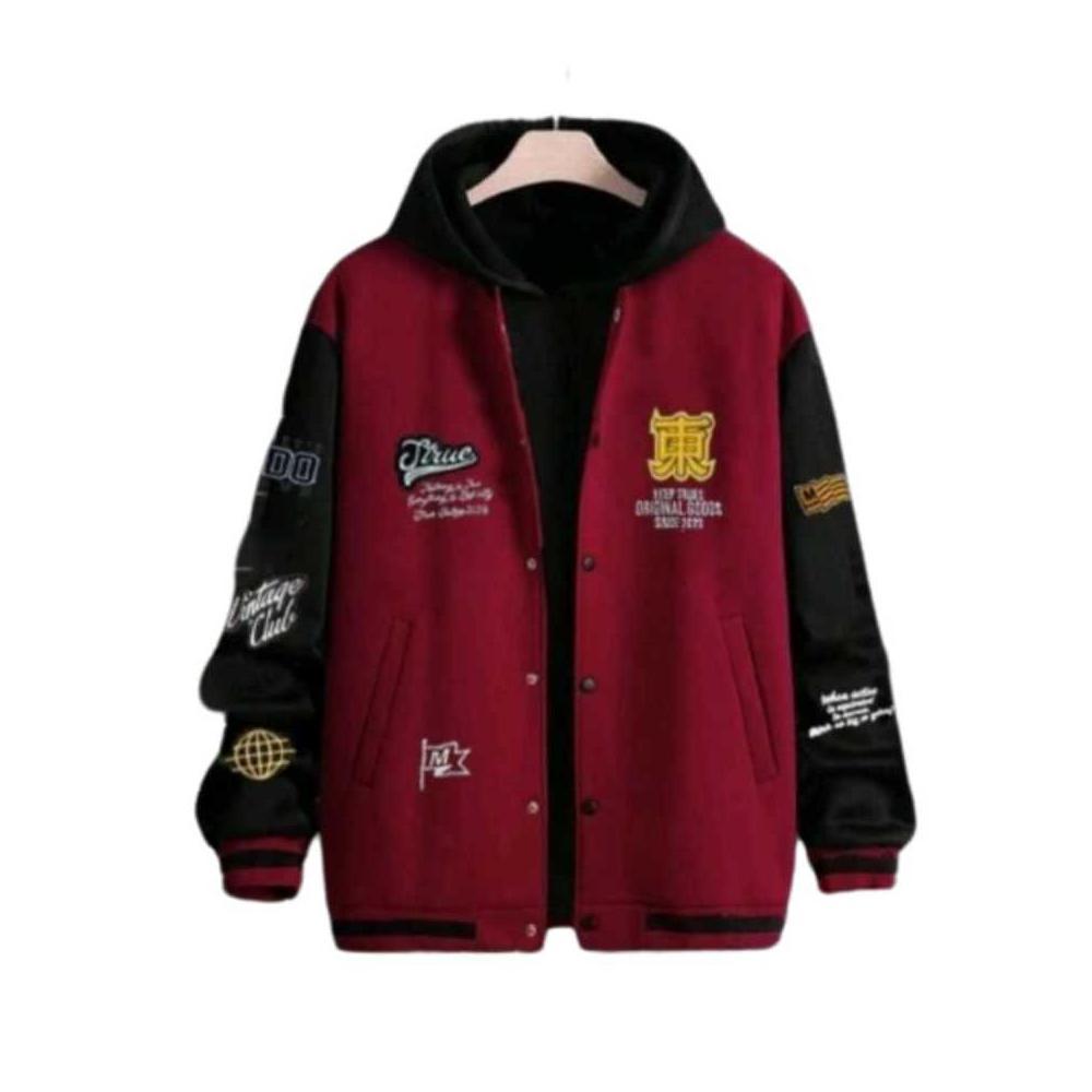 100% aman jaket varsity baseball original full bordir - jaket bomber varsity original premium - jake