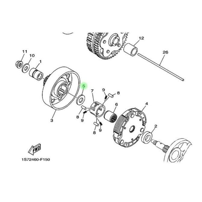 WASHER RING MANGKOK GANDA OTOMATIS VEGA R ZR RR FORCE FI JUPITER Z 110 NEW 115 Z1 ROBOT 90201-167P7