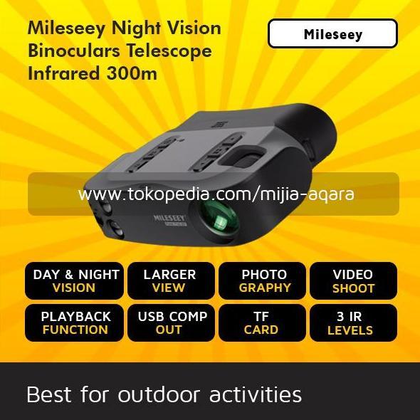 Produk Terbaru Mileseey Night Vision Binoculars Teropong Infrared Digital Outdoor