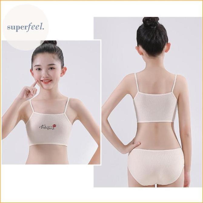Clothes- Sfl 1 Set Dalaman Anak Perempuan Cd Miniset Celana Dalam Bh Bra Cw 841