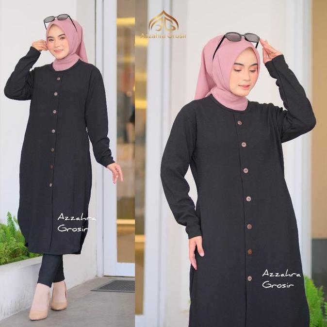 Uprelig- Sabela Tunik  -  Long Tunik Wanita Milano Kasual / R.3 - 189-5312 Atasan Muslim Kaos Melar 