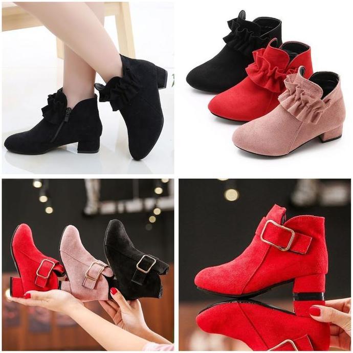 Sepatu Boot HIGH HEELS Anak Perempuan Mexican LJ