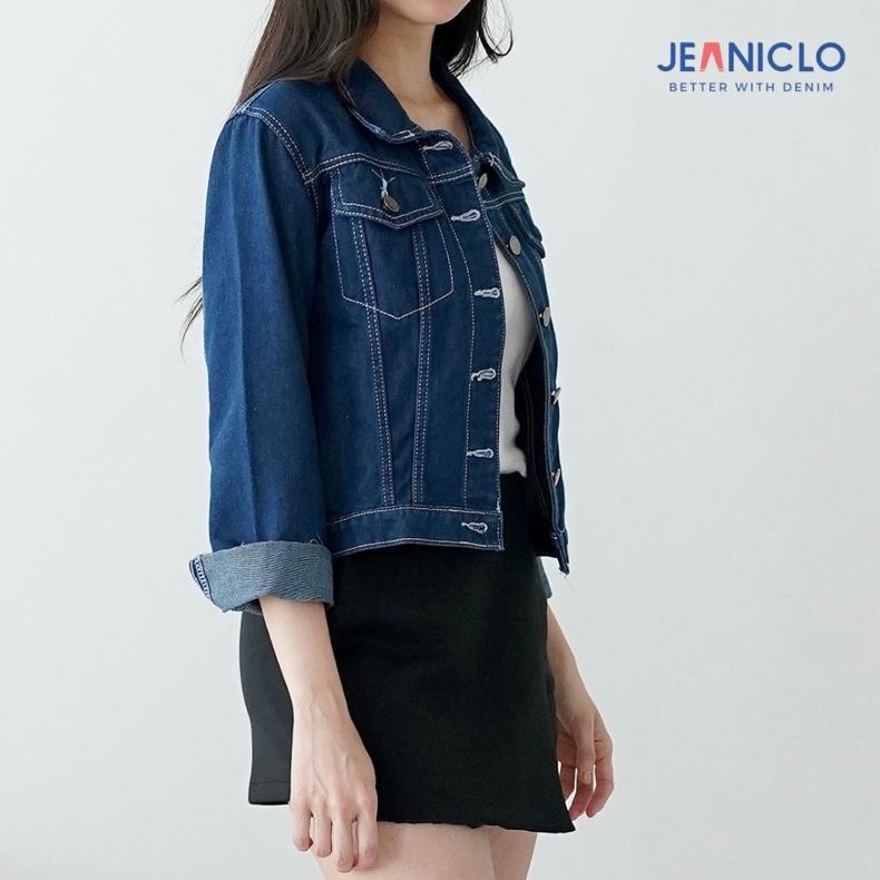 MURAH JEANICLO - JAKET JEANS JN503 | Jaket Denim Wanita Lengan Panjang Outer Jeans Long Sleeve Jacke