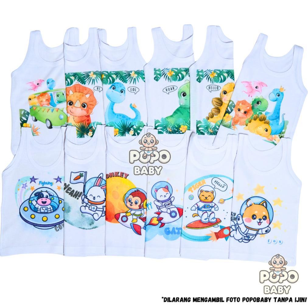 Terlaris Kaos Dalam Bayi/ Singlet Bayi Motif Karakter Perempuan/ Laki Pertama Di Shopee