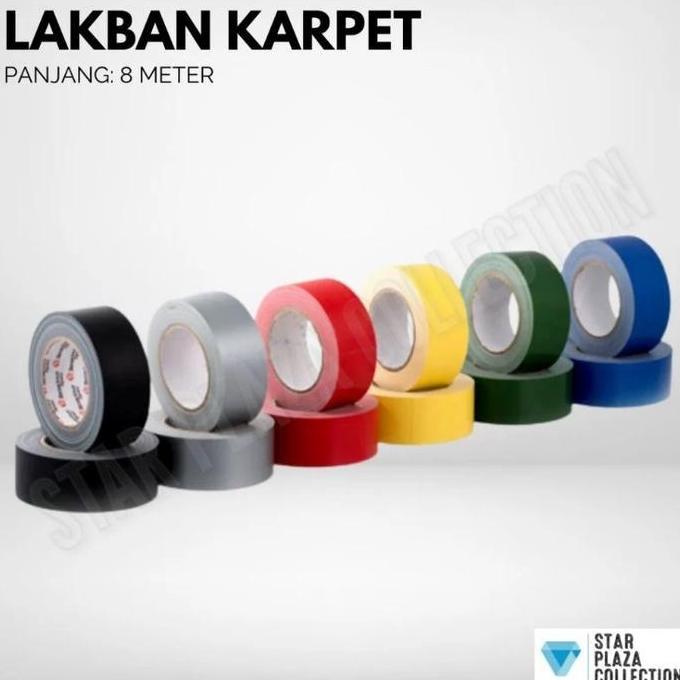 Lakban Karpet / Plakban Kain Jumbo / Lakban Kain Warna / Cloth Tape / Solasi Isolasi Karpet