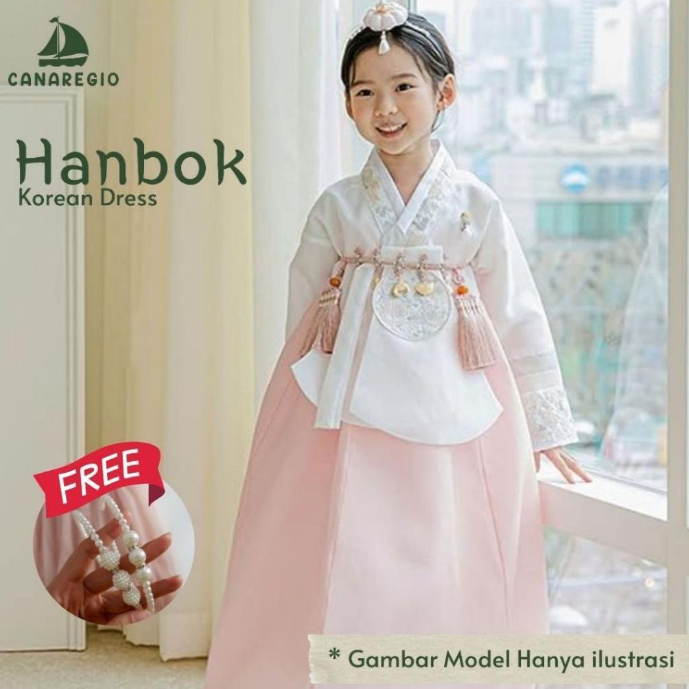 Hanbok Anak Korea BROCADE Rok Organza Dress Hanfu