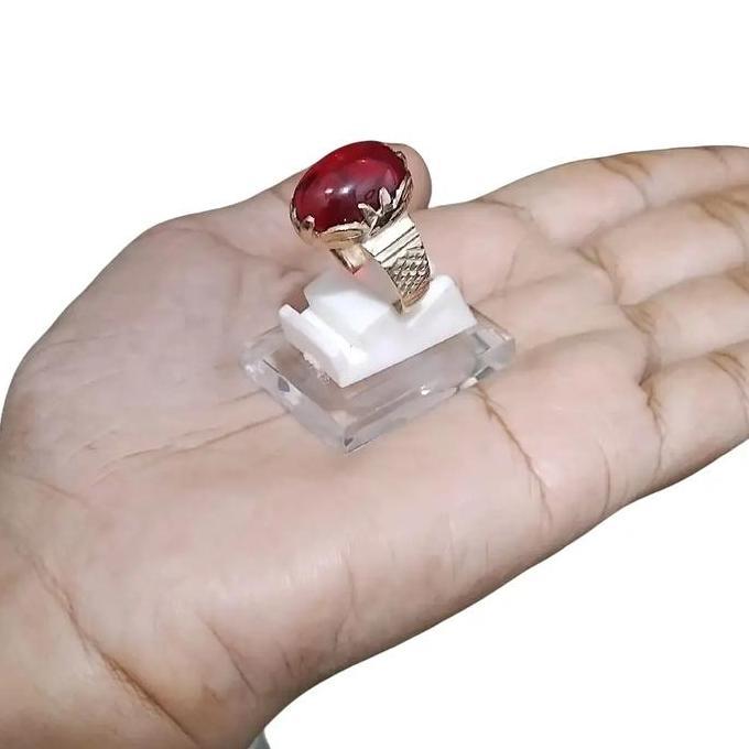 CINCIN BATU MERAH DELIMA SIAM,BAHAN DARI UANG KOIN