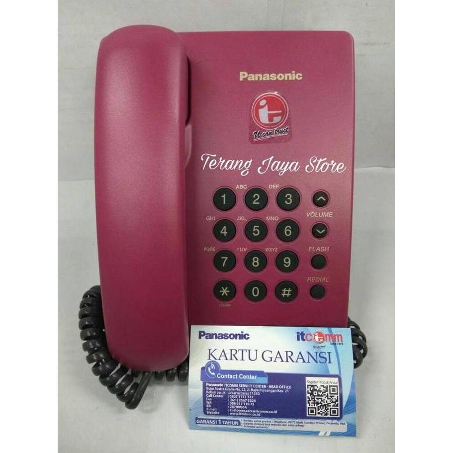 Lansung- Telepon Kabel Panasonic Kx-Ts505Mx (Merah) Pesawat Telepon Rumah Panasonic Kx-Ts 505Mx